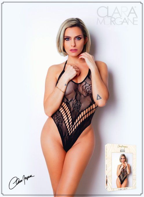 Body string fine résille et motifs