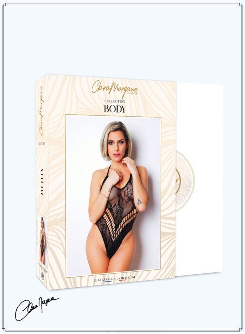 Body string fine résille et motifs